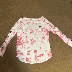 Pink Tie-Dye Long Sleeve Shirt